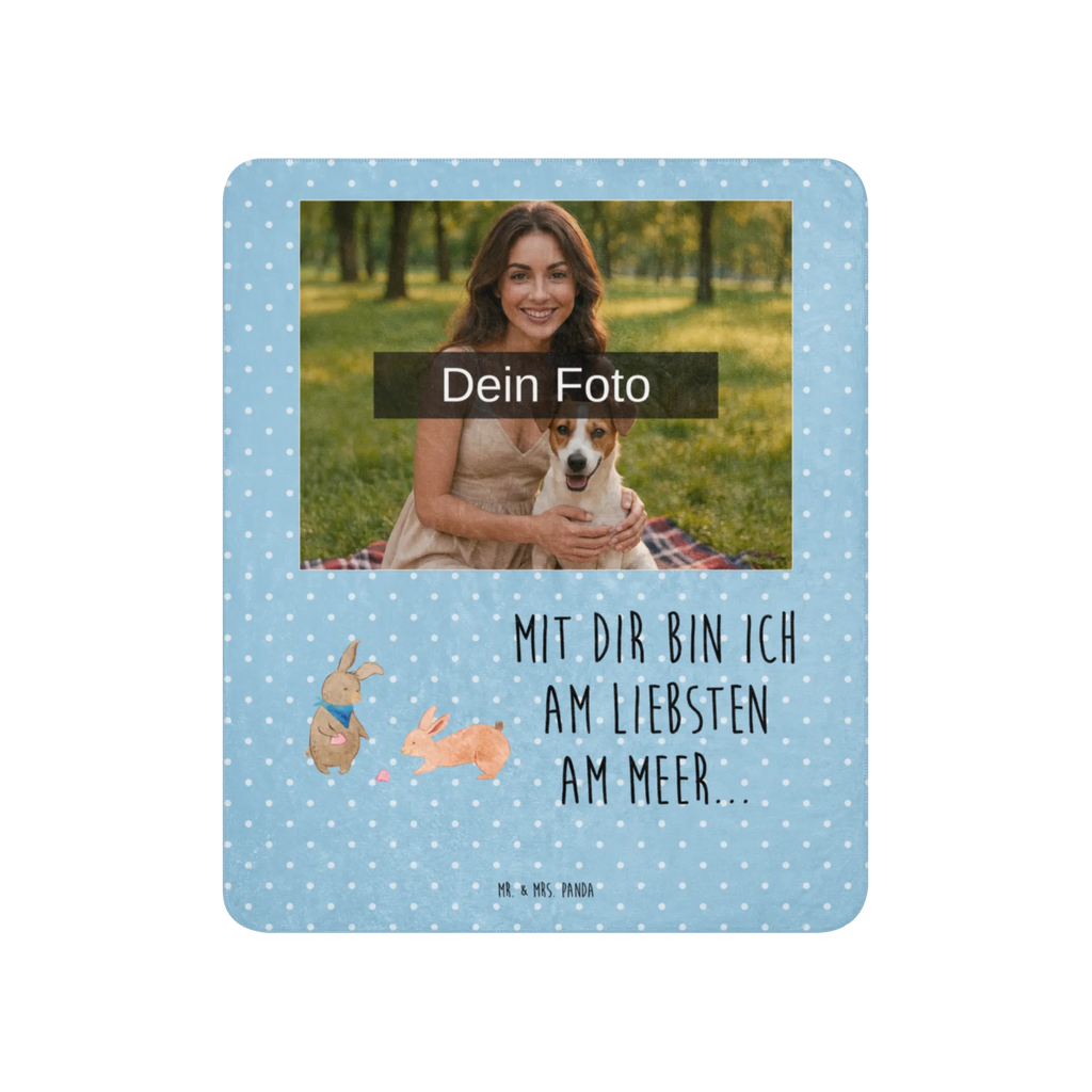 Sherpa Photo Cuddle Blanket Bunnies with seashell Family, Father's Day, Mother's Day, brother, sister, Mom, Dad, collecting shells, girlfriends, girlfriend, shells, best friend, sea, best friends, BFF, rabbits