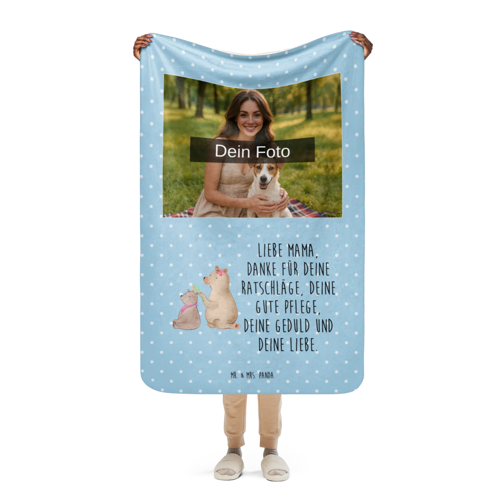 Sherpa Photo Cuddle Blanket bear child Foto Kuscheldecke, Familie, Vatertag, Muttertag, Bruder, Schwester, Mama, Papa, Oma, Opa, Mutti, Mutter, Geschenk