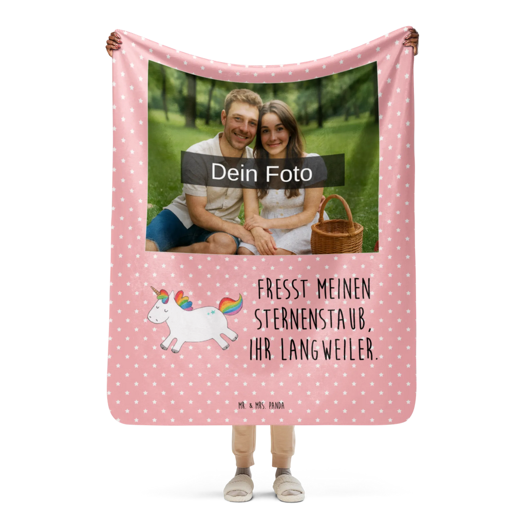 Sherpa Photo Cuddle Blanket unicorn happy Foto Kuscheldecke, Einhorn, Einhörner, Einhorn Deko, Unicorn, spannend, Freude, fröhlich, witzig, Spaß, glücklich, Lebensfreude, Lächeln, Lachen