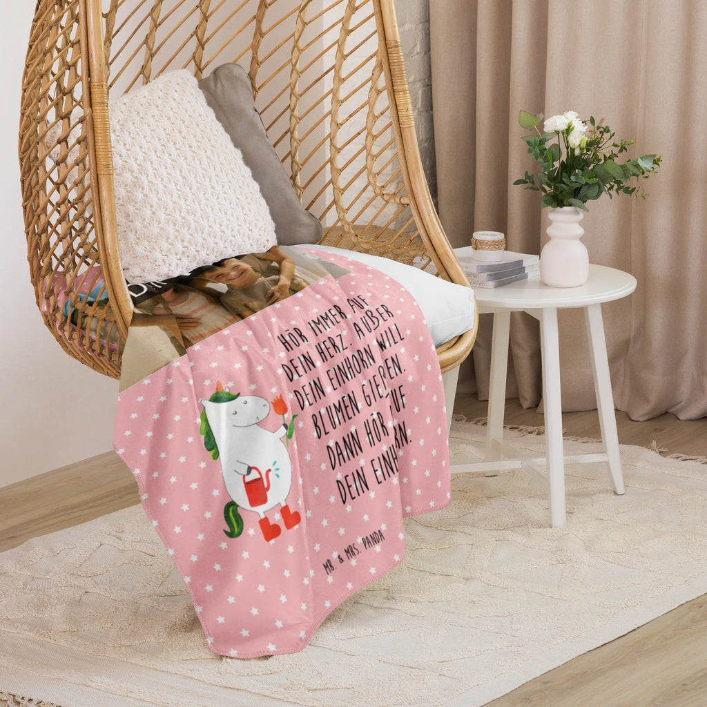 Sherpa Photo Cuddle Blanket unicorn gardener Foto Kuscheldecke, Einhorn, Einhörner, Einhorn Deko, Unicorn, Giesskanne, Freundin, Garten, Stiefel, Luftballon, Lebenslust, Gießkanne, Blume, Freude