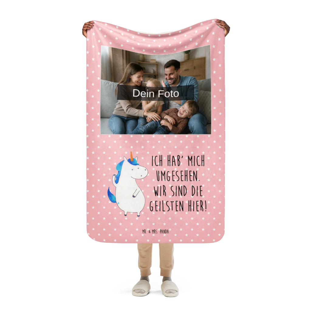 Sherpa Photo Cuddle Blanket unicorn Man Foto Kuscheldecke, Einhorn, Einhörner, Einhorn Deko, Unicorn, Familie, Party, bester Freund, cool, hübsch, Freundin, BFF, Mann, beste