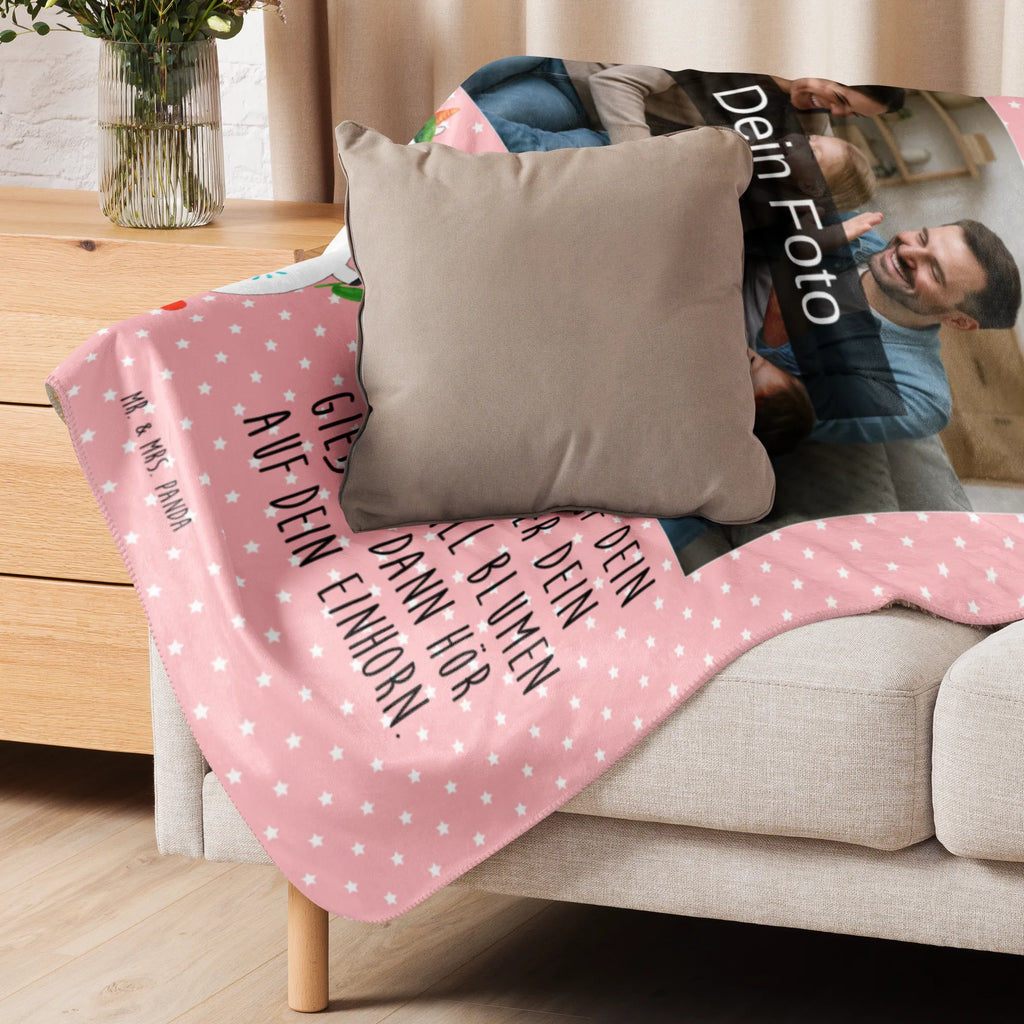 Sherpa Photo Cuddle Blanket unicorn gardener Foto Kuscheldecke, Einhorn, Einhörner, Einhorn Deko, Unicorn, Giesskanne, Freundin, Garten, Stiefel, Luftballon, Lebenslust, Gießkanne, Blume, Freude