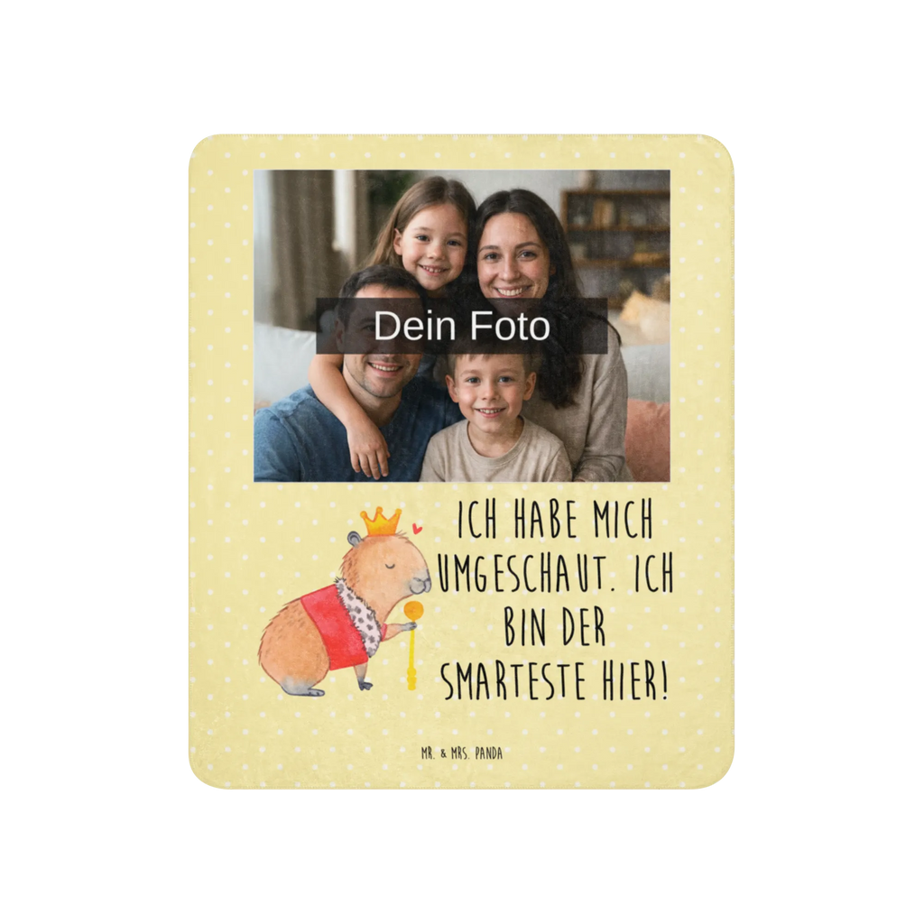 Sherpa Photo Cuddle Blanket Capybara King Foto Kuscheldecke, Tiermotive, Gute Laune, lustige Sprüche, Tiere, Capybara, König