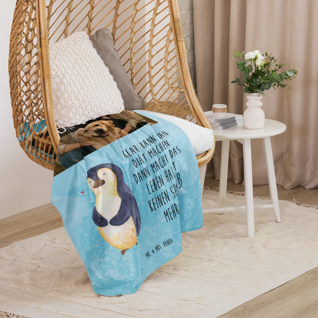 Sherpa Photo Cuddle Blanket Penguin diet Foto Kuscheldecke, Pinguin, Selbstrespekt, Motivation, Diät, Körperliebe, Gewicht, Abnehmen, Selbstliebe, Pinguine, Abspecken