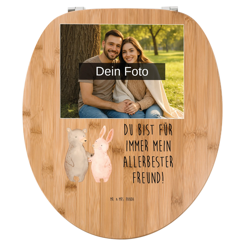 Personalisierter Foto WC Sitz Motiv Bär und Hase Umarmen Toilettendeckel mit Namen, Personalisierte Klobrille, Personalisierter Toilettendeckel mit Foto, Personalisierter Klodeckel, WC Sitz mit Namen, Personalisierter WC-Sitz, Liebe, Partner, Freund, Freundin, Ehemann, Ehefrau, Heiraten, Verlobung, Heiratsantrag, Liebesgeschenk, Jahrestag, Hocheitstag, Bärchen, Freunde, Bär, bester Freund, best friends, Hase