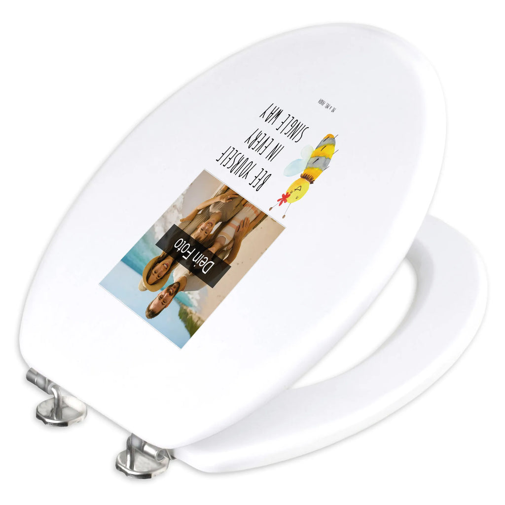 Personalisierter Foto WC Sitz Motiv Biene Blume Toilettendeckel mit Namen, Personalisierter Toilettendeckel mit Foto, Personalisierter Klodeckel, Personalisierte Klobrille, WC Sitz mit Namen, Personalisierter WC-Sitz, Biene, Wespe, Hummel
