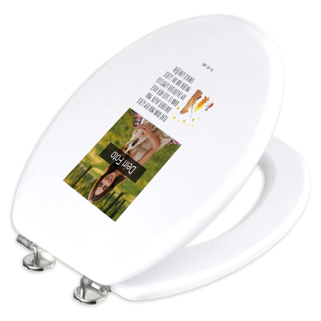 Personalisierter Foto WC Sitz Motiv Bär & Marienkäfer Lagerfeuer Toilettendeckel mit Namen, WC Sitz mit Namen, Personalisierter WC-Sitz, Personalisierter Toilettendeckel mit Foto, Personalisierte Klobrille, Personalisierter Klodeckel, Bär, Teddy, Teddybär, Lagerfeuer