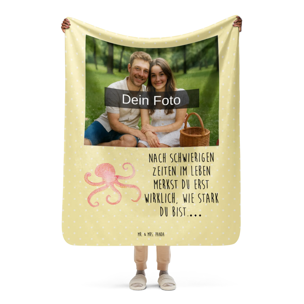 Sherpa Photo Cuddle Blanket Squid Foto Kuscheldecke, Tiermotive, Gute Laune, lustige Sprüche, Tiere, Krake, Ozean, Arme, Tintenfisch, Wasser, Meerestier, Meer