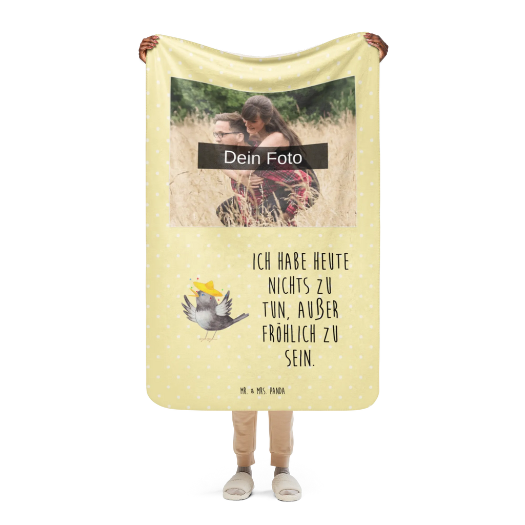 Sherpa Photo Cuddle Blanket Crow sombrero Foto Kuscheldecke, Tiermotive, Gute Laune, lustige Sprüche, Tiere, Motivation, Rabe, Vögel, Elster, froh, glücklich sein, Vogel, fröhlich sein, Spruch positiv, Glück Spruch
