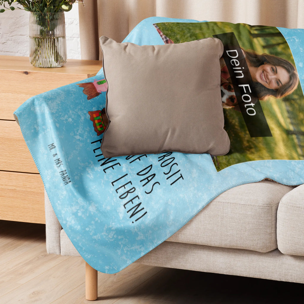 Sherpa Photo Cuddle Blanket Glowing Pig Bash Winter, Christmas, Christmas time, snow