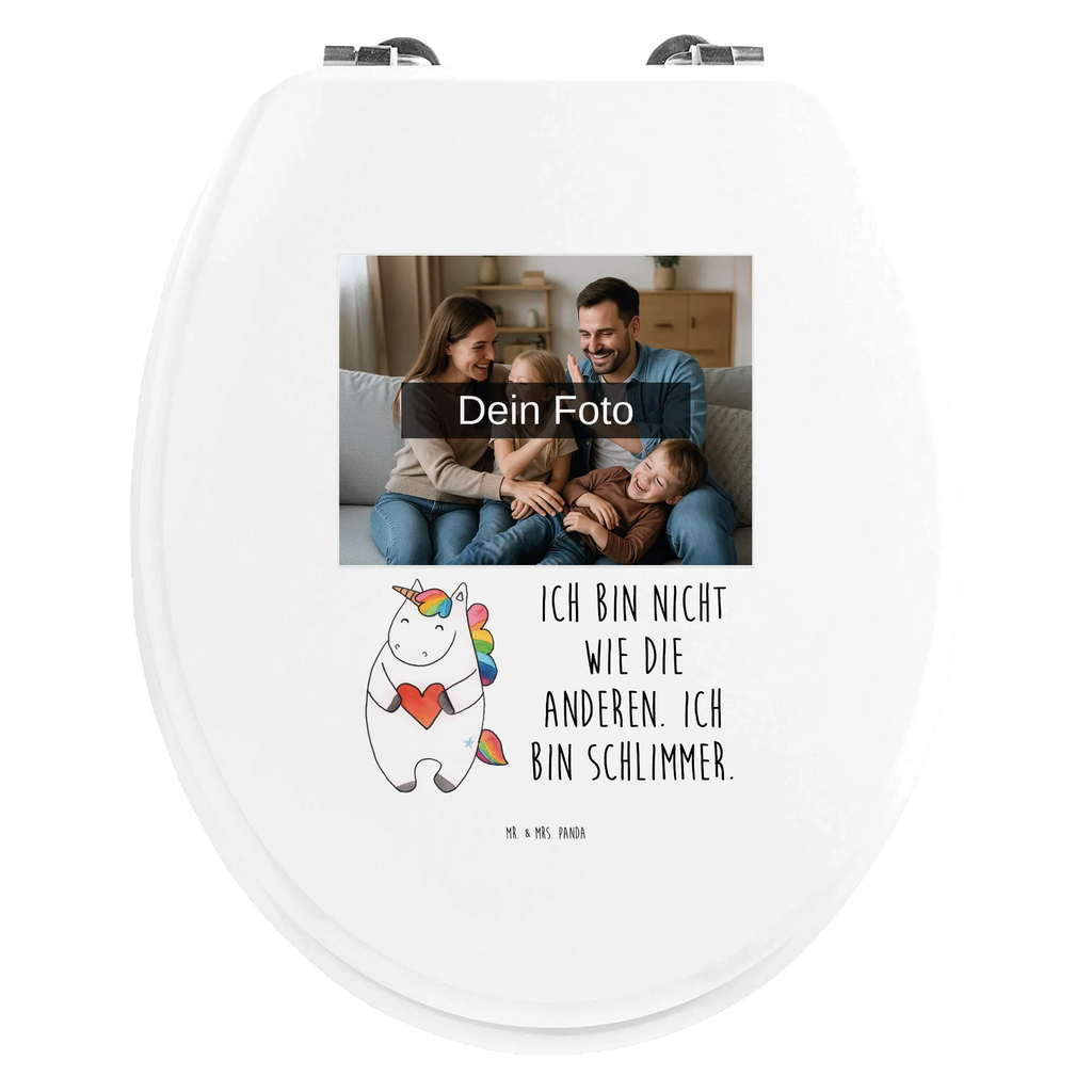 Personalisierter Foto WC Sitz Motiv Einhorn Herz Toilettendeckel mit Namen, WC Sitz mit Namen, Personalisierter Toilettendeckel mit Foto, Personalisierter Klodeckel, Personalisierter WC-Sitz, Personalisierte Klobrille, Einhorn, Einhörner, Einhorn Deko, Unicorn, Herz, schlimm, anders, lustig, bunt, witzig, Freundin, böse