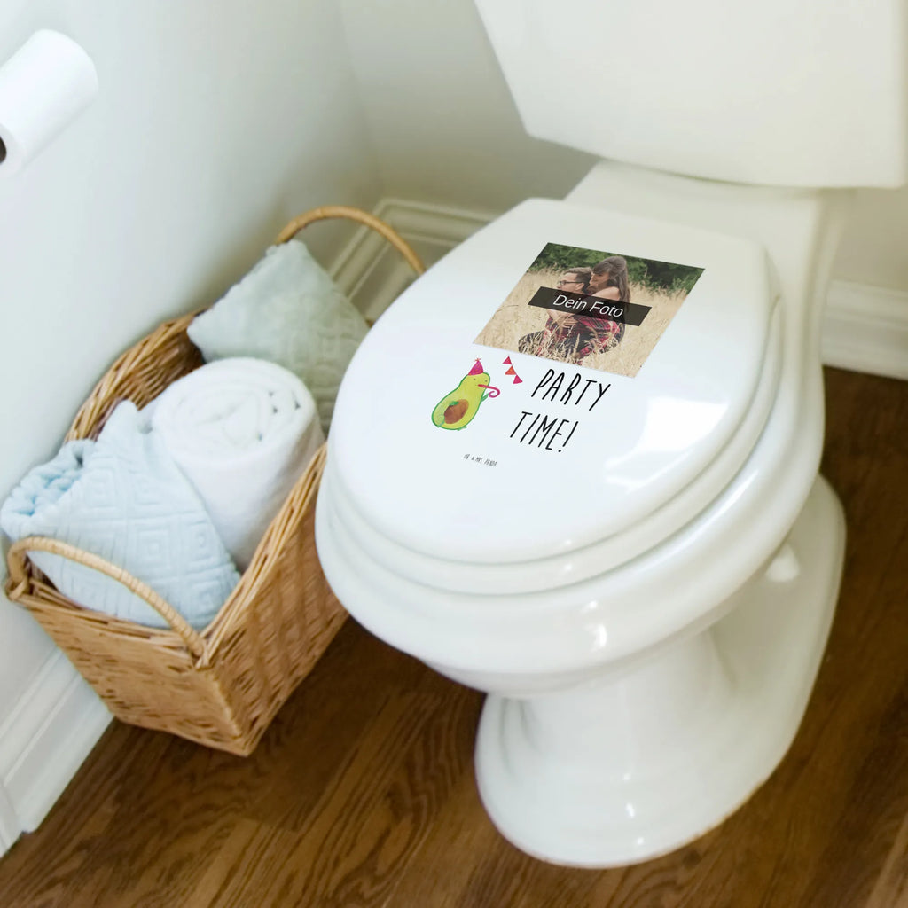 Personalisierter Foto WC Sitz Motiv Avocado Party Zeit Toilettendeckel mit Namen, Personalisierter Klodeckel, Personalisierte Klobrille, Personalisierter Toilettendeckel mit Foto, WC Sitz mit Namen, Personalisierter WC-Sitz, Avocado, Veggie, Vegan, Gesund