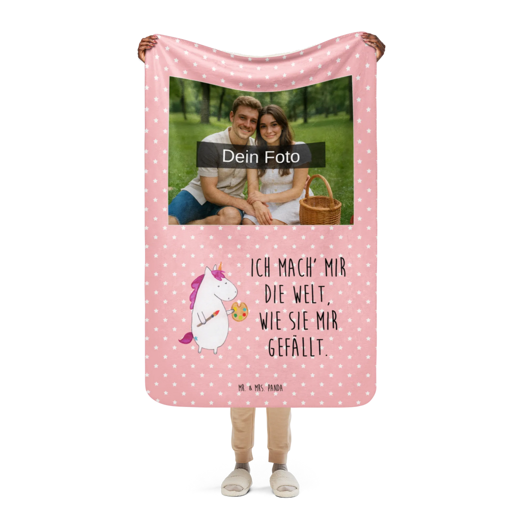 Sherpa Photo Cuddle Blanket unicorn Artist Foto Kuscheldecke, Einhorn, Einhörner, Einhorn Deko, Unicorn, Zeichnen, Malen, Pinsel, Stift, Artist, Künstler, Maler, Geschenk, Welt, Farbe, Englisch