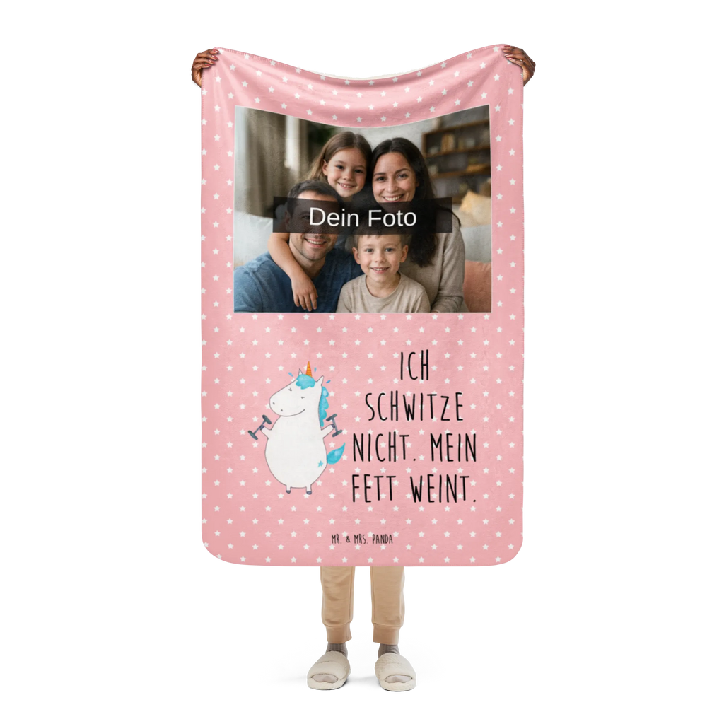Sherpa Foto Kuscheldecke Einhorn Fitness Foto Kuscheldecke, Einhorn, Einhörner, Einhorn Deko, Unicorn, Geräte, Abnehmen, Diät, Gym, Pumpen, Fitnessstudio, Fitness, Sport, Sixpack