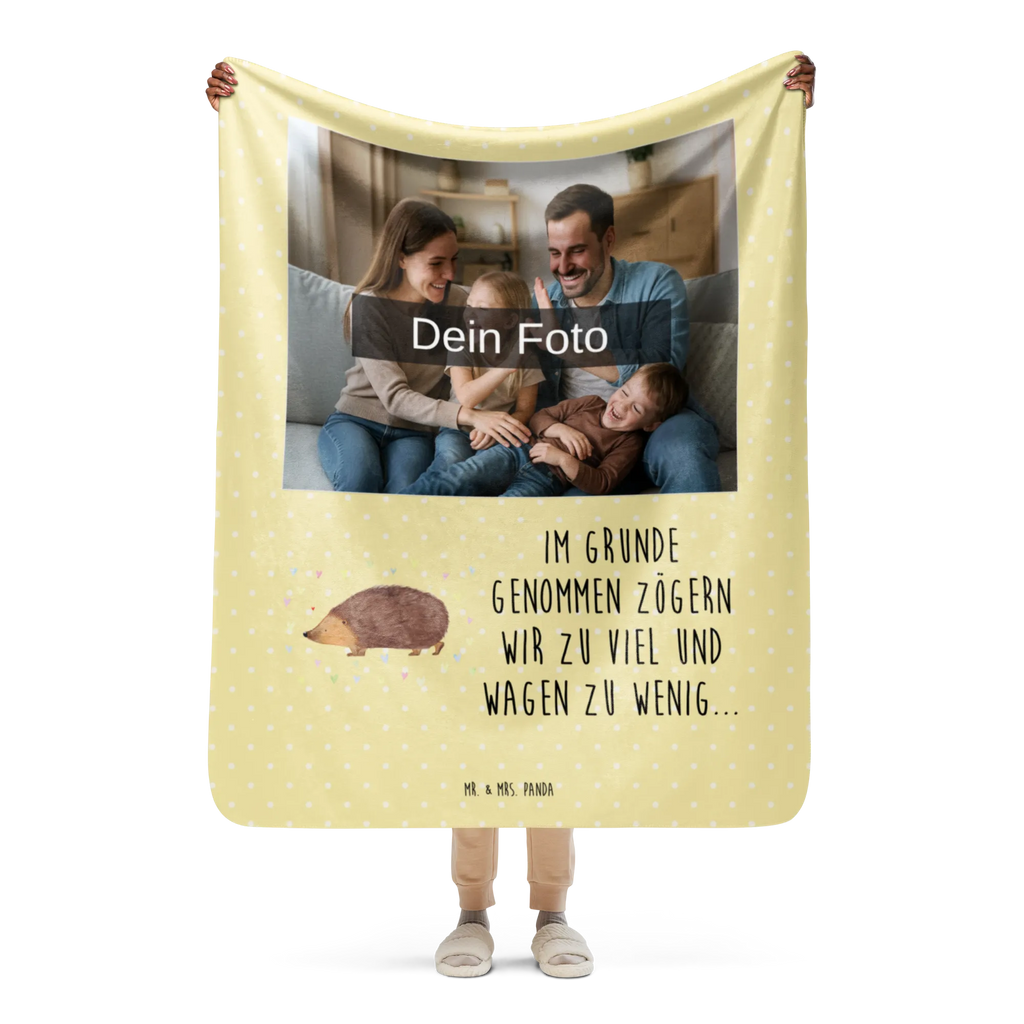 Sherpa Photo Cuddle Blanket Hedgehog hearts Foto Kuscheldecke, Tiermotive, Gute Laune, lustige Sprüche, Tiere, Igel, Herz, Kuss, Herzen, Vertrauen, Leben, Liebe