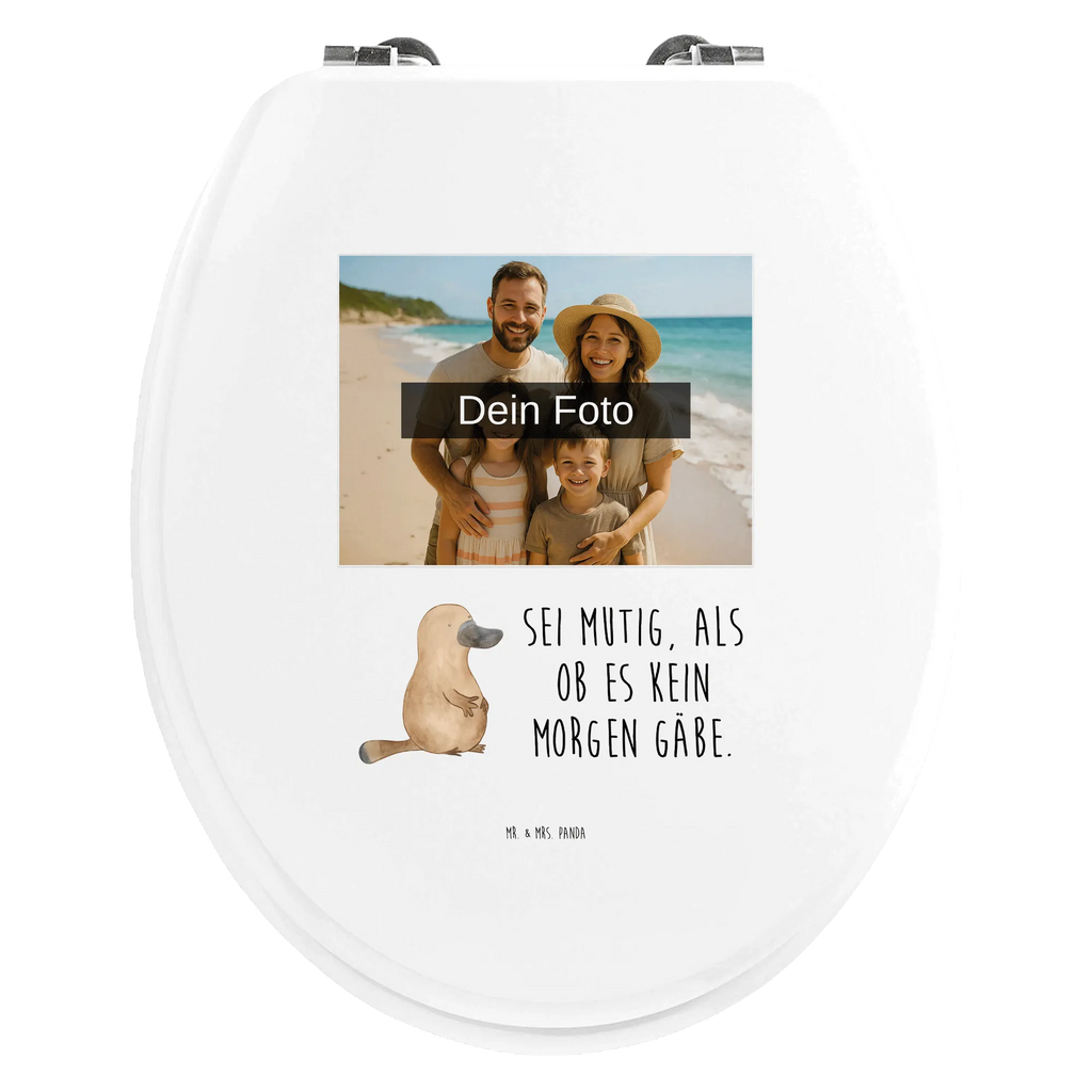 Personalisierter Foto WC Sitz Motiv Schnabeltier Mut Personalisierter Klodeckel, Personalisierter Toilettendeckel mit Foto, Toilettendeckel mit Namen, Personalisierter WC-Sitz, Personalisierte Klobrille, WC Sitz mit Namen, Meerestiere, Meer, Urlaub, Arbeit, Schnabeltiere, Lebensweisheit, Training, Neustart, Mut, Motivation, Neuanfang, mutig, Weltreise, Büro, Schnabeltier, Raodtrip