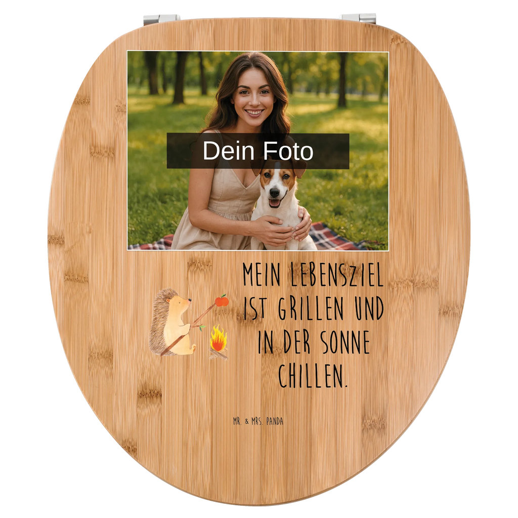 Personalisierter Foto WC Sitz Motiv Igel Grillen Toilettendeckel mit Namen, WC Sitz mit Namen, Personalisierter Toilettendeckel mit Foto, Personalisierter WC-Sitz, Personalisierter Klodeckel, Personalisierte Klobrille, Tiermotive, Gute Laune, lustige Sprüche, Tiere, arbeitslos, Sinn des Lebens, Spruch, Ziele, Motivation, Grillen, Igel