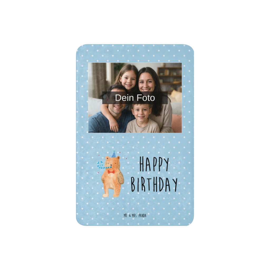 Sherpa Photo Cuddle Blanket bear Birthday Foto Kuscheldecke, Bär, Teddy, Teddybär, Glückwunsch, Happy Birthday, Geburtstag, Alles Gute