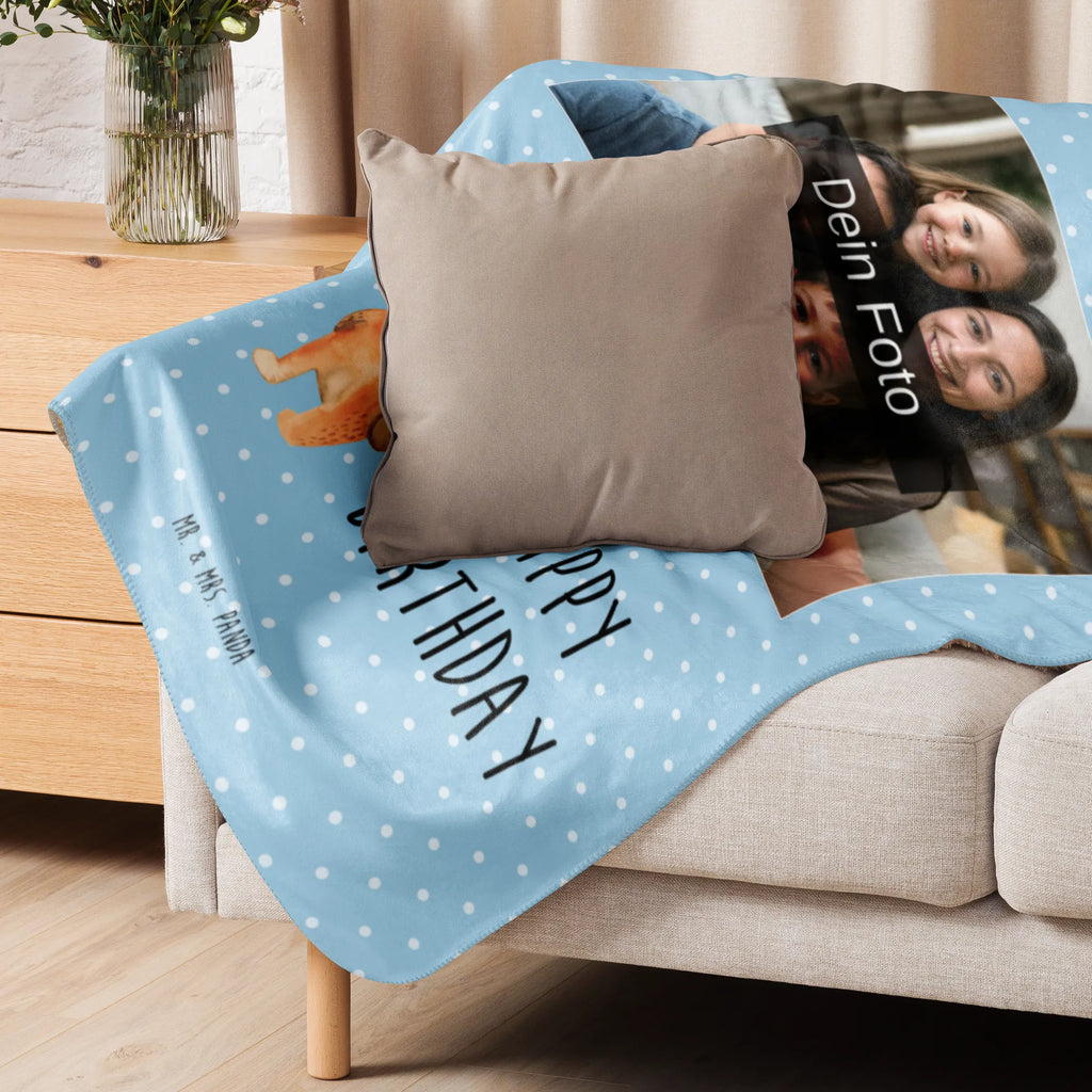 Sherpa Photo Cuddle Blanket bear Birthday Foto Kuscheldecke, Bär, Teddy, Teddybär, Glückwunsch, Happy Birthday, Geburtstag, Alles Gute