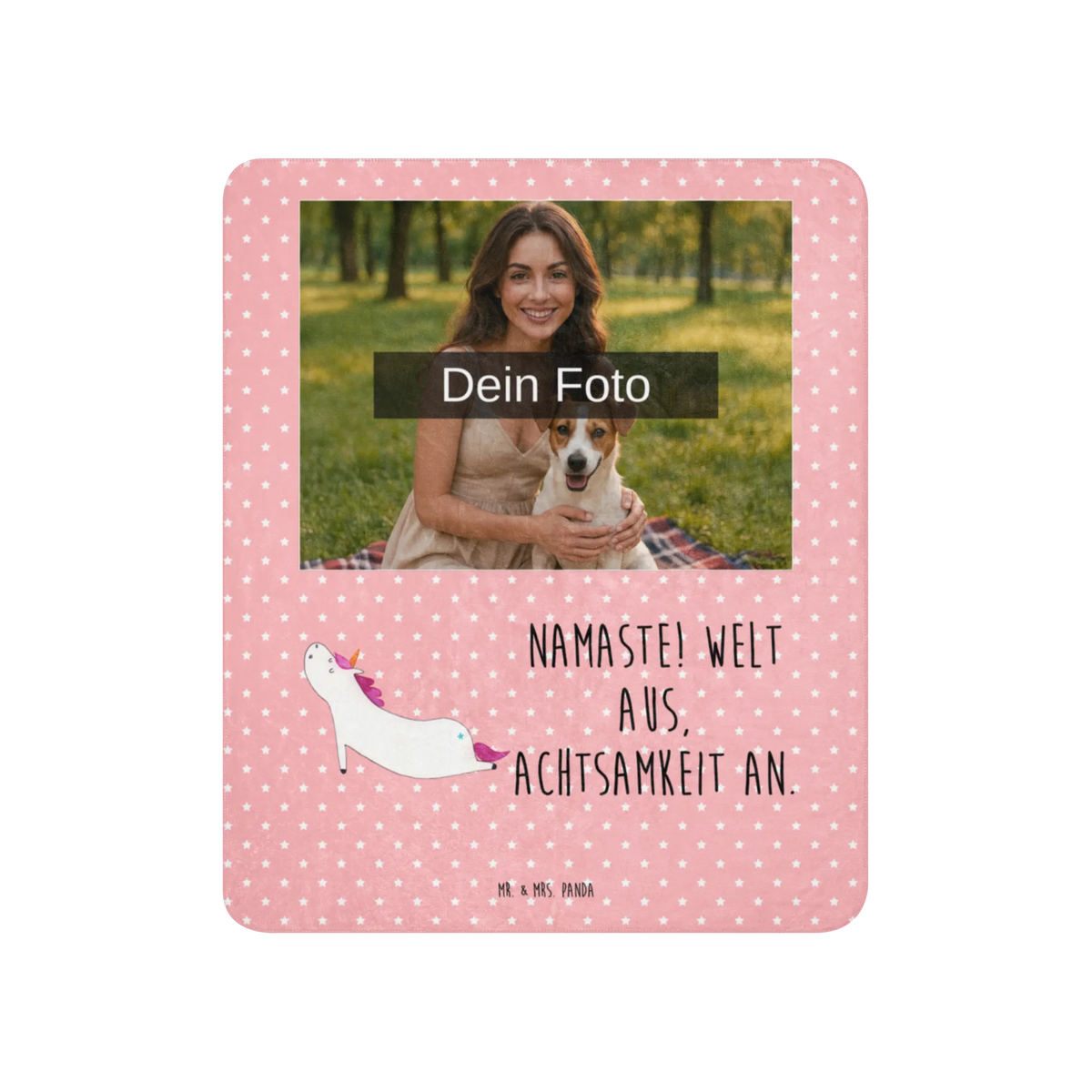 Sherpa Photo Cuddle Blanket unicorn yoga sports, mindfulness, relaxation, sweet, present, gift