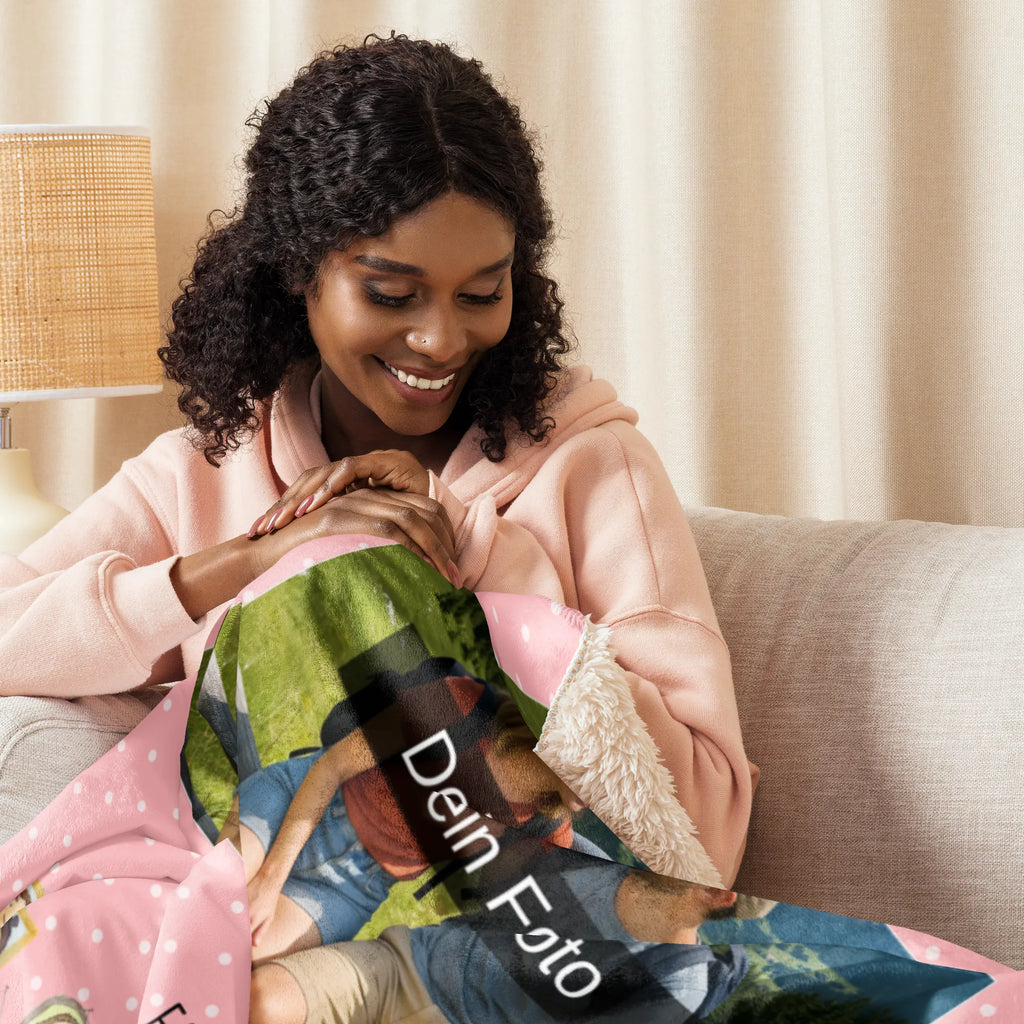 Sherpa Photo Cuddle Blanket Hedgehog family Foto Kuscheldecke, Familie, Vatertag, Muttertag, Bruder, Schwester, Mama, Papa, Oma, Opa, Igel, Glück, Bilder, Zusammenhalt, Liebe