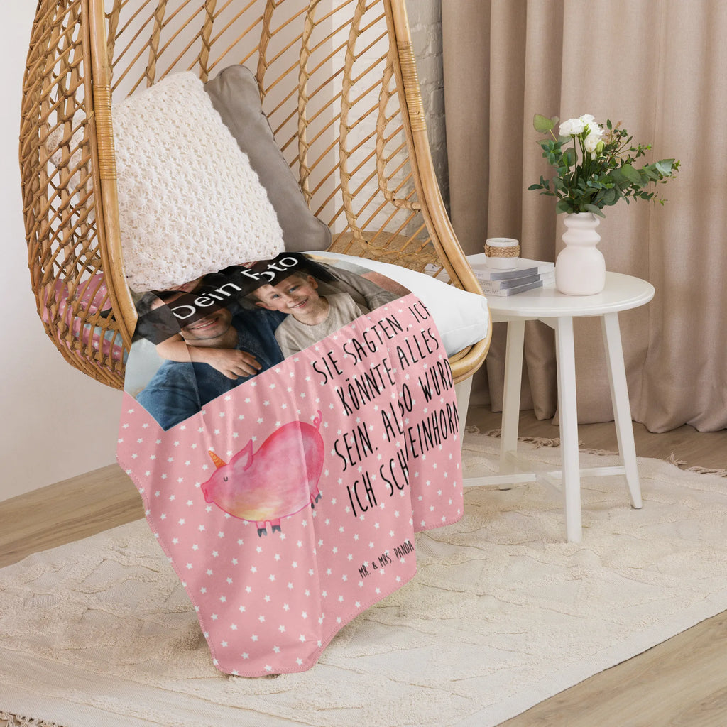 Sherpa Photo Cuddle Blanket unicorn Pig Foto Kuscheldecke, Einhorn, Einhörner, Einhorn Deko, Unicorn, Schweinhorn, Schwein, witzig. lustig, Pig, Party, english, Spruch, Piggy, englisch, funny, geschenk, Spaß, Bauer