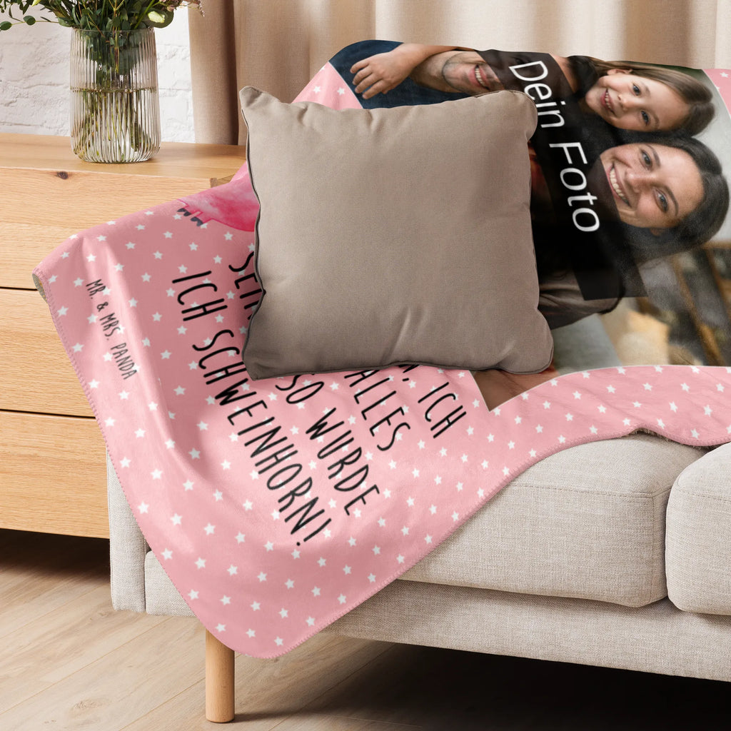 Sherpa Photo Cuddle Blanket unicorn Pig Foto Kuscheldecke, Einhorn, Einhörner, Einhorn Deko, Unicorn, Schweinhorn, Schwein, witzig. lustig, Pig, Party, english, Spruch, Piggy, englisch, funny, geschenk, Spaß, Bauer