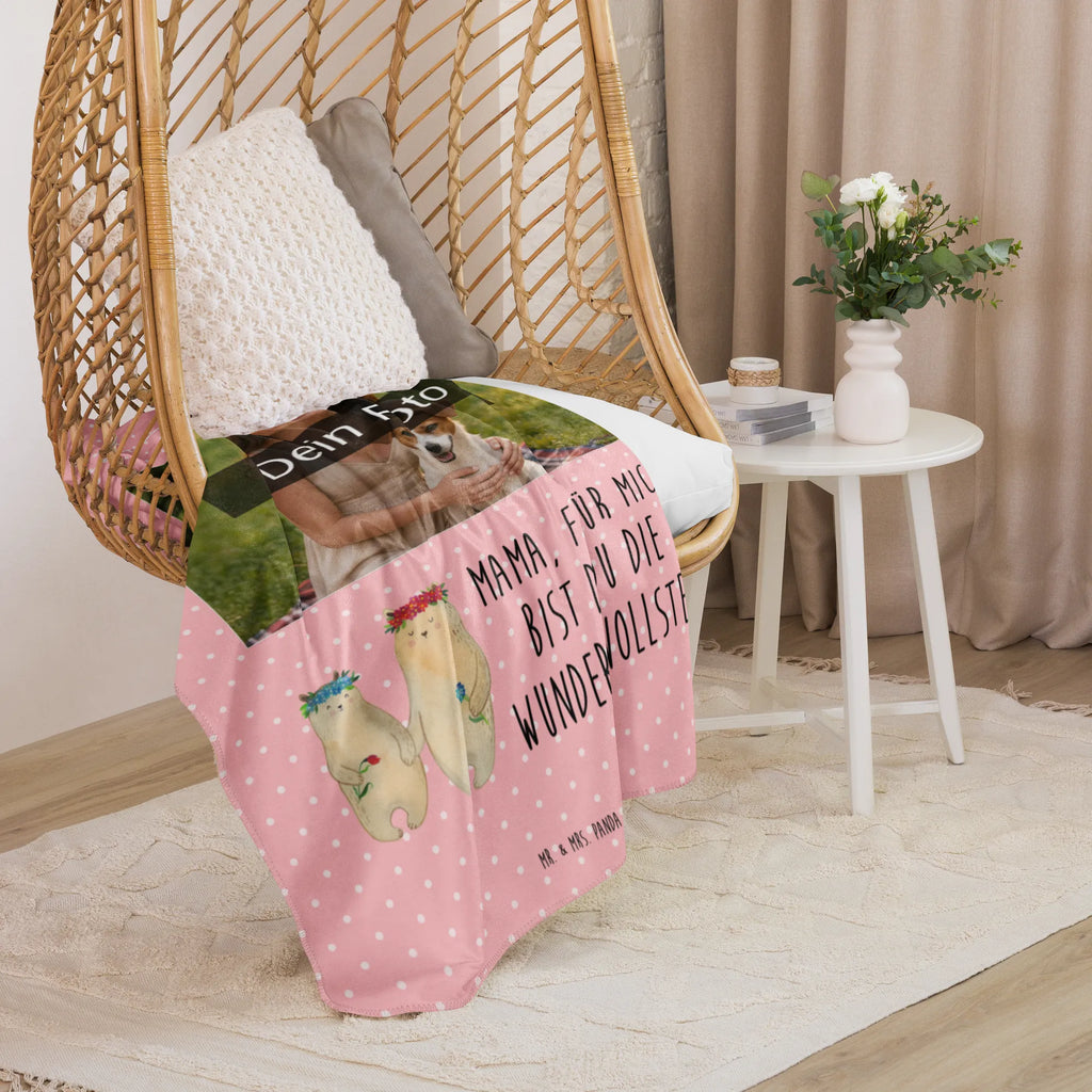 Sherpa Photo Cuddle Blanket Bears with flower crown Foto Kuscheldecke, Familie, Vatertag, Muttertag, Bruder, Schwester, Mama, Papa, Oma, Opa, Bären, Tochter, Vorbild, Kind, Kinder, weltbeste Mama, Mami, Bär, Geschenk Mama. Muttertag, Lieblingsmama, Mutter, Lieblingsmensch, Family, Mutti, beste Mutter, Töchter