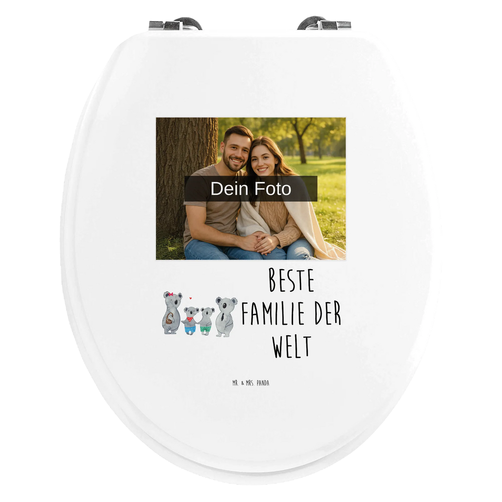 Personalisierter Foto WC Sitz Motiv Koala Familie zwei Toilettendeckel mit Namen, Personalisierter Klodeckel, Personalisierter WC-Sitz, Personalisierte Klobrille, WC Sitz mit Namen, Personalisierter Toilettendeckel mit Foto, Familie, Vatertag, Muttertag, Bruder, Schwester, Mama, Papa, Oma, Opa, Koalabär, Familienleben, Familienzeit, Koalafamilie, Lieblingsfamilie, Koala, beste Familie