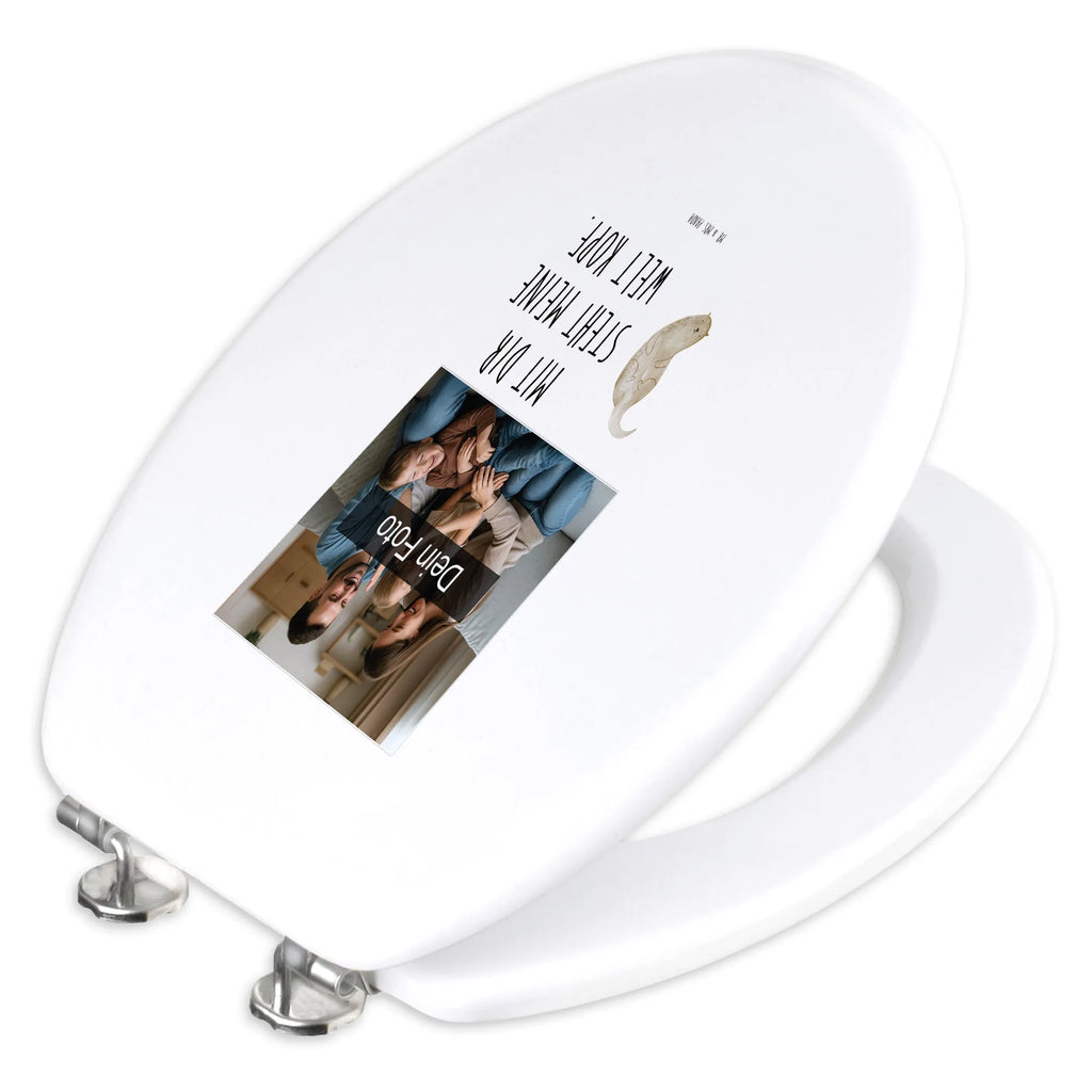 Personalisierter Foto WC Sitz Motiv Otter Kopfüber Personalisierter WC-Sitz, Personalisierter Toilettendeckel mit Foto, WC Sitz mit Namen, Personalisierter Klodeckel, Personalisierte Klobrille, Toilettendeckel mit Namen, Otter, Fischotter, Seeotter, Otter Seeotter See Otter