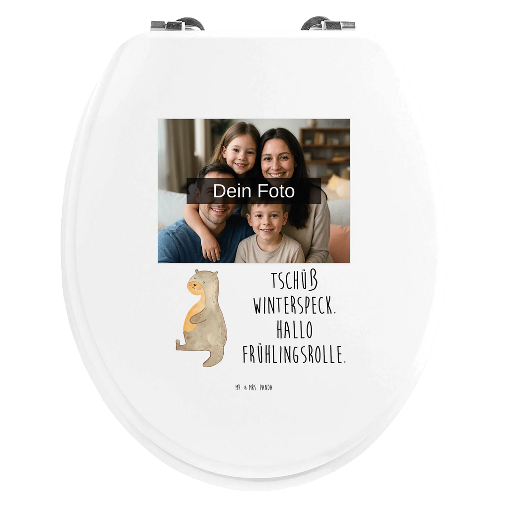 Personalisierter Foto WC Sitz Motiv Otter Bauch Toilettendeckel mit Namen, Personalisierter WC-Sitz, Personalisierte Klobrille, Personalisierter Klodeckel, Personalisierter Toilettendeckel mit Foto, WC Sitz mit Namen, Otter, Fischotter, Seeotter, Otter Seeotter See Otter