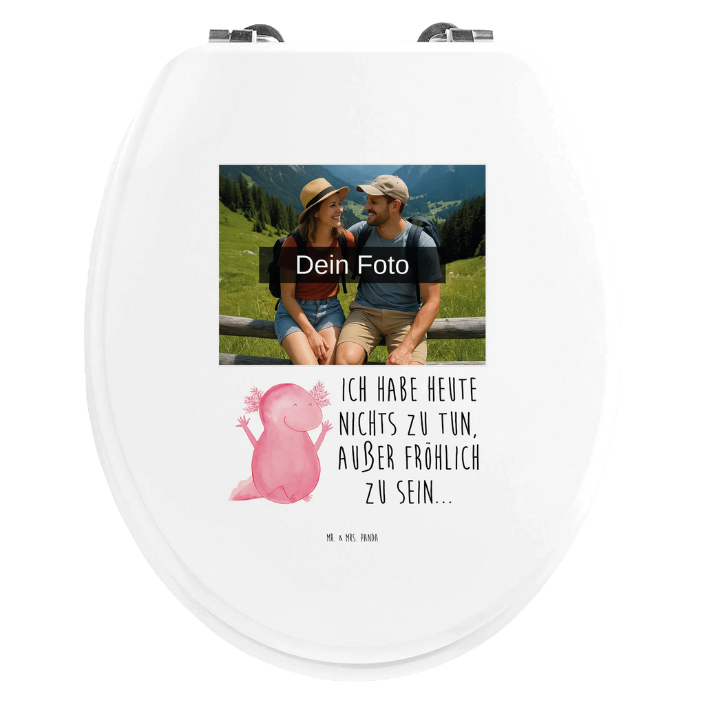Personalisierter Foto WC Sitz Motiv Axolotl Hurra Toilettendeckel mit Namen, Personalisierter Toilettendeckel mit Foto, Personalisierte Klobrille, WC Sitz mit Namen, Personalisierter WC-Sitz, Personalisierter Klodeckel, Axolotl, Molch, Lurche, fröhlich, Motivation, Lurch, Axolot, Zufriedenheit, Spaß, Freude, Schwanzlurch