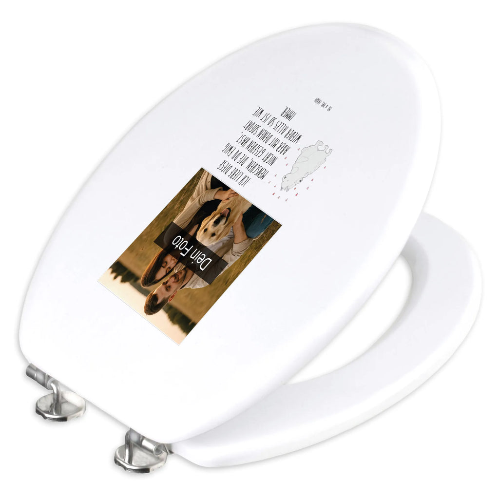 Personalisierter Foto WC Sitz Motiv Eisbär Umarmen Personalisierter WC-Sitz, WC Sitz mit Namen, Toilettendeckel mit Namen, Personalisierter Toilettendeckel mit Foto, Personalisierter Klodeckel, Personalisierte Klobrille, Tiermotive, Gute Laune, lustige Sprüche, Tiere
