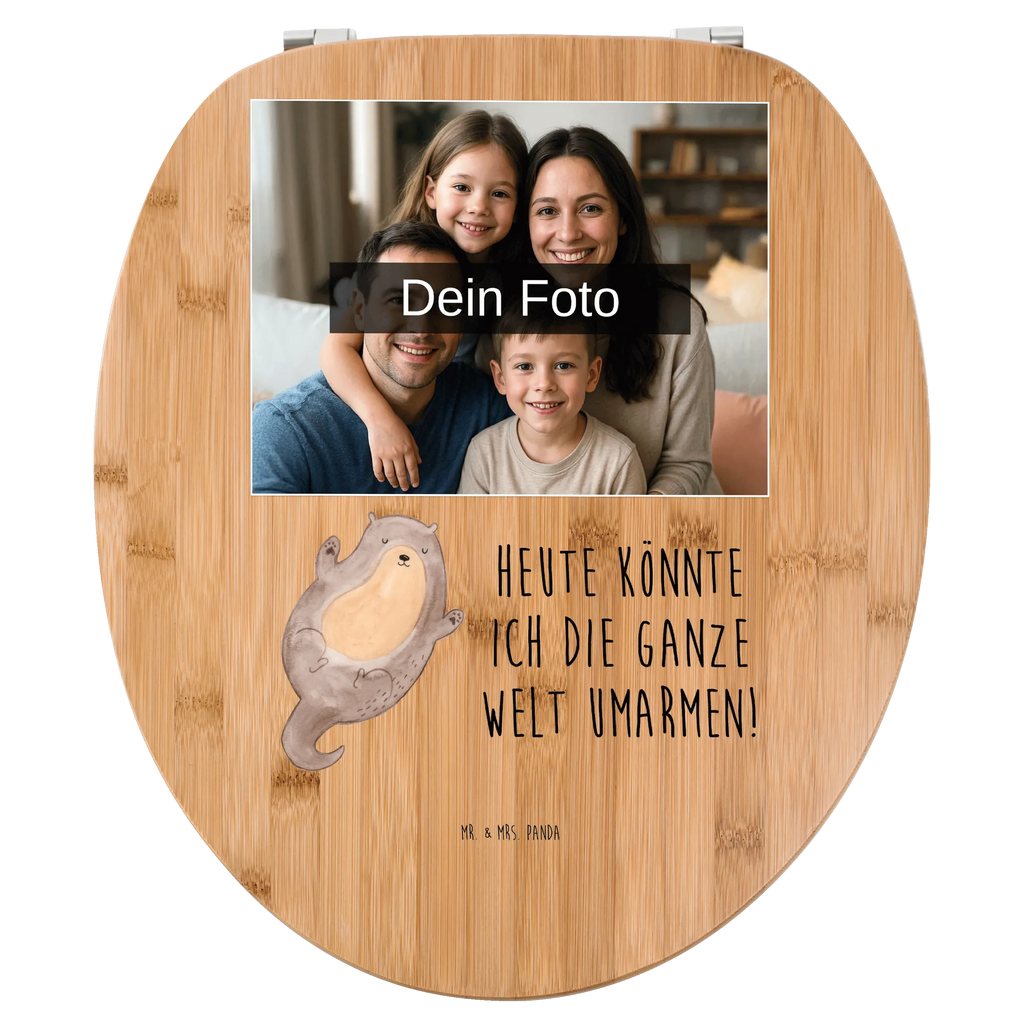 Personalisierter Foto WC Sitz Motiv Otter Umarmen Personalisierter Toilettendeckel mit Foto, Toilettendeckel mit Namen, Personalisierte Klobrille, WC Sitz mit Namen, Personalisierter WC-Sitz, Personalisierter Klodeckel, Otter, Fischotter, Seeotter, Otter Seeotter See Otter