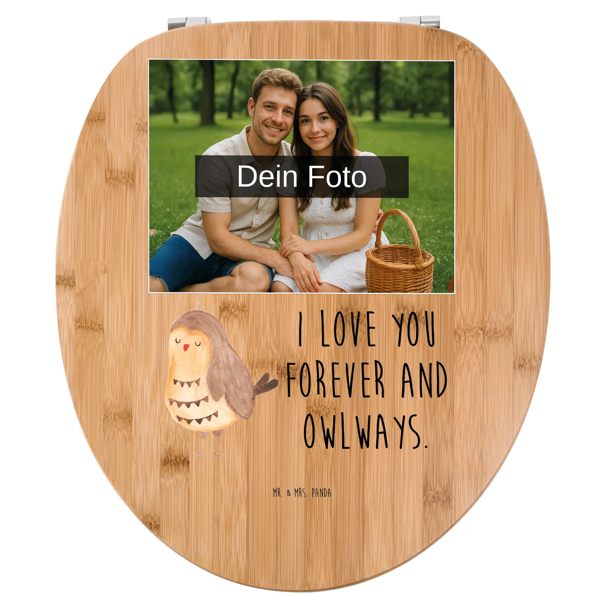 Personalisierter Foto WC Sitz Motiv Eule Zufrieden Design Personalisierter Toilettendeckel mit Foto, Personalisierter Klodeckel, Personalisierter WC-Sitz, Personalisierte Klobrille, Toilettendeckel mit Namen, WC Sitz mit Namen, Eule, Eule deko, Liebe Spruch, Owl, Wortspiel lustig, Eule Spruch, Romantisch, Geschenk Hochzeitstag, Spruch schön