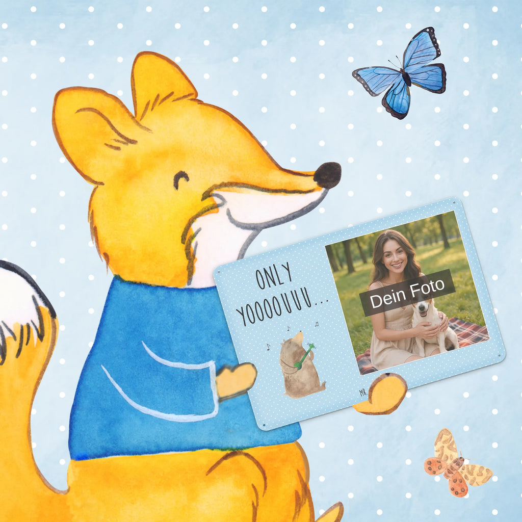 Spersonalizowany metalowy szyld ze zdjęciem niedźwiedź Gitara Niedźwiedź, Miś, Pluszowy miś