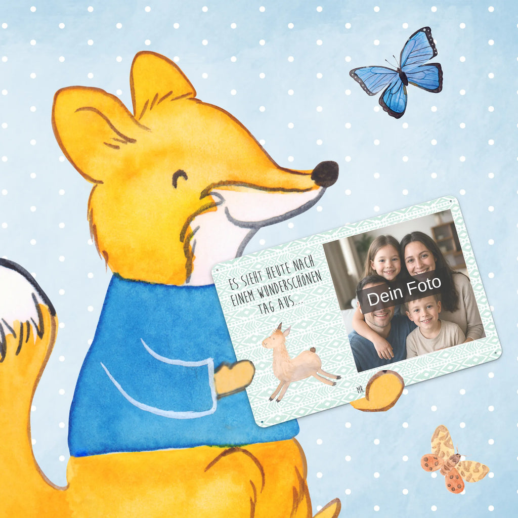 Personalized Photo Metal Sign lama Jump Llama, llama, alpaca, trendy animal, luck, new start, happy, exam, llamas, start, heartache, happy day, graduation, Lama, favourite day, good morning, girlfriend