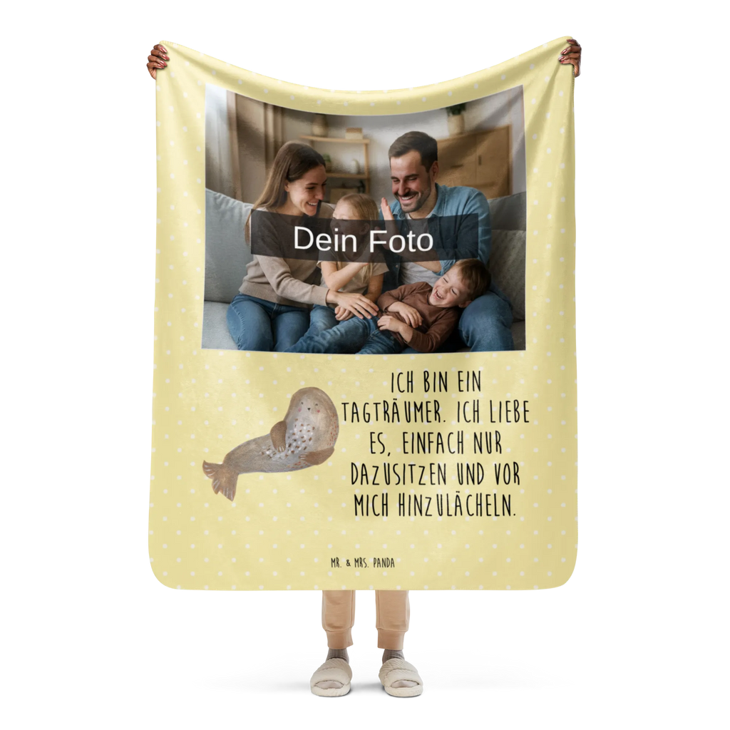 Sherpa Photo Cuddle Blanket seal Laugh Foto Kuscheldecke, Tiermotive, Gute Laune, lustige Sprüche, Tiere, Nordsee, Robbe, Meerestier, Seehund, Robben, Ostsee, Strand