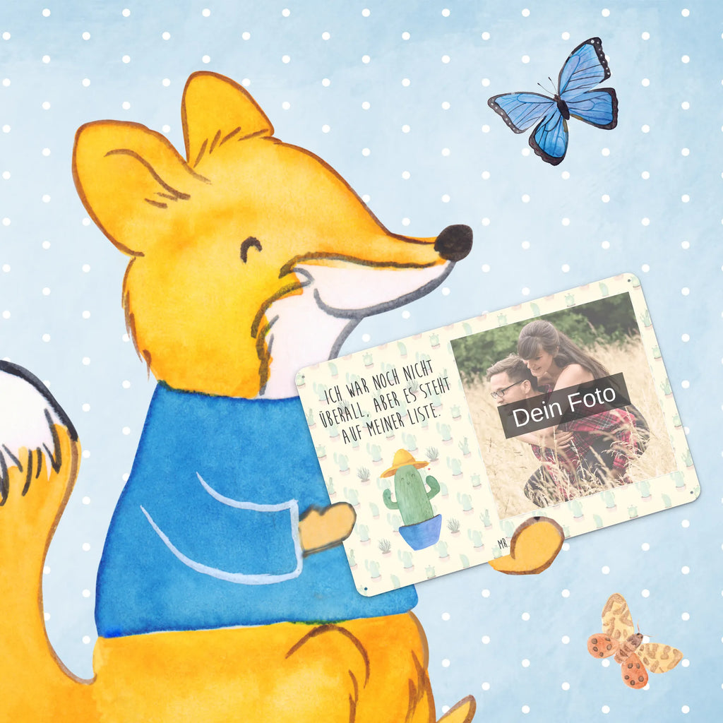 Personalized Photo Metal Sign cactus cap cactus, cactuses, plants, cactus plant, small green cactus, gift idea, city trip, world trip, motivation, globetrotter, slogan, cactus love, travel diary, travel