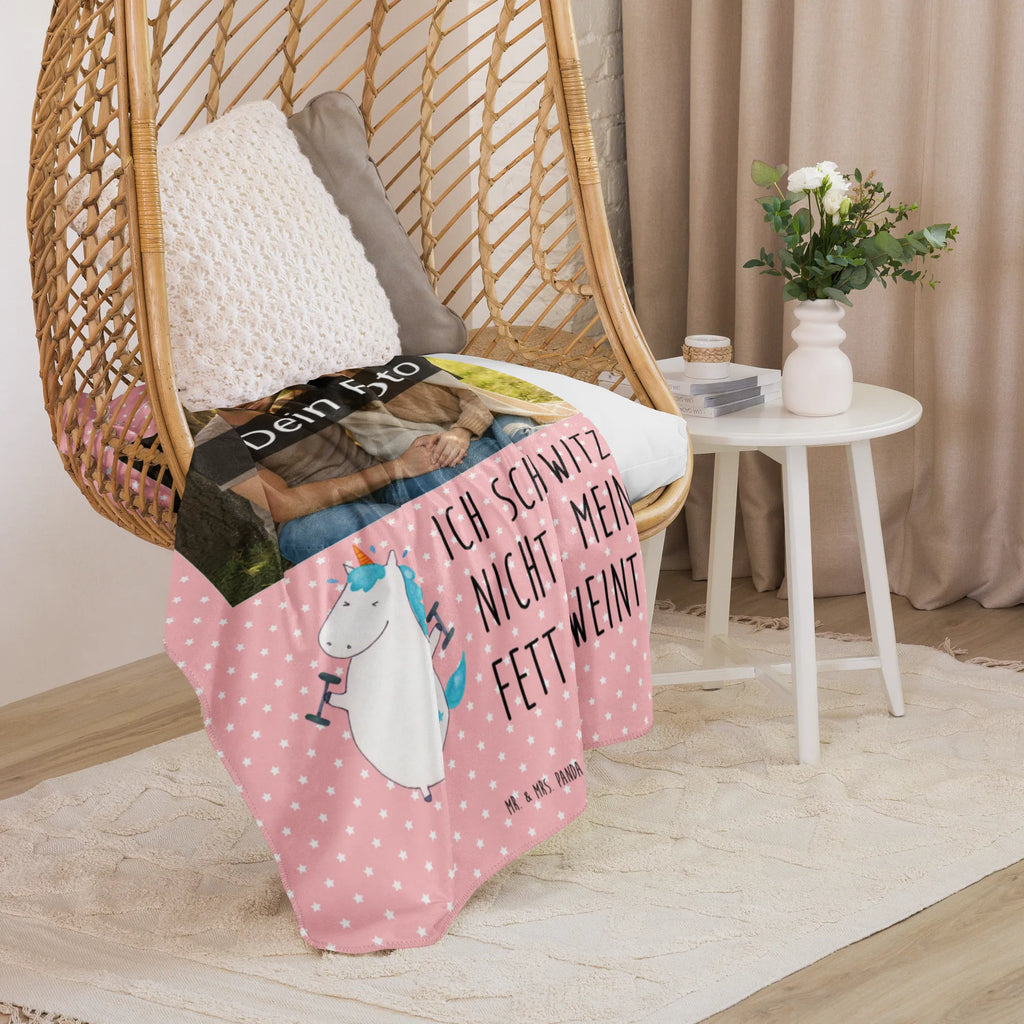 Sherpa Foto Kuscheldecke Einhorn Fitness Foto Kuscheldecke, Einhorn, Einhörner, Einhorn Deko, Unicorn, Geräte, Abnehmen, Diät, Gym, Pumpen, Fitnessstudio, Fitness, Sport, Sixpack