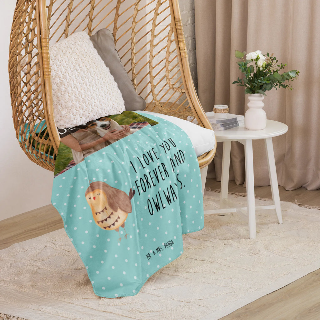 Sherpa Photo Cuddle Blanket Owl Satisfied Foto Kuscheldecke, Eule, Wortspiel lustig, Romantisch, Owl, Eule Spruch, Eule deko, Geschenk Hochzeitstag, Spruch schön, Liebe Spruch