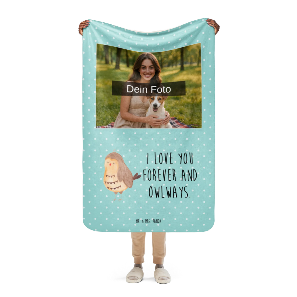Sherpa Photo Cuddle Blanket Owl Satisfied Foto Kuscheldecke, Eule, Wortspiel lustig, Romantisch, Owl, Eule Spruch, Eule deko, Geschenk Hochzeitstag, Spruch schön, Liebe Spruch