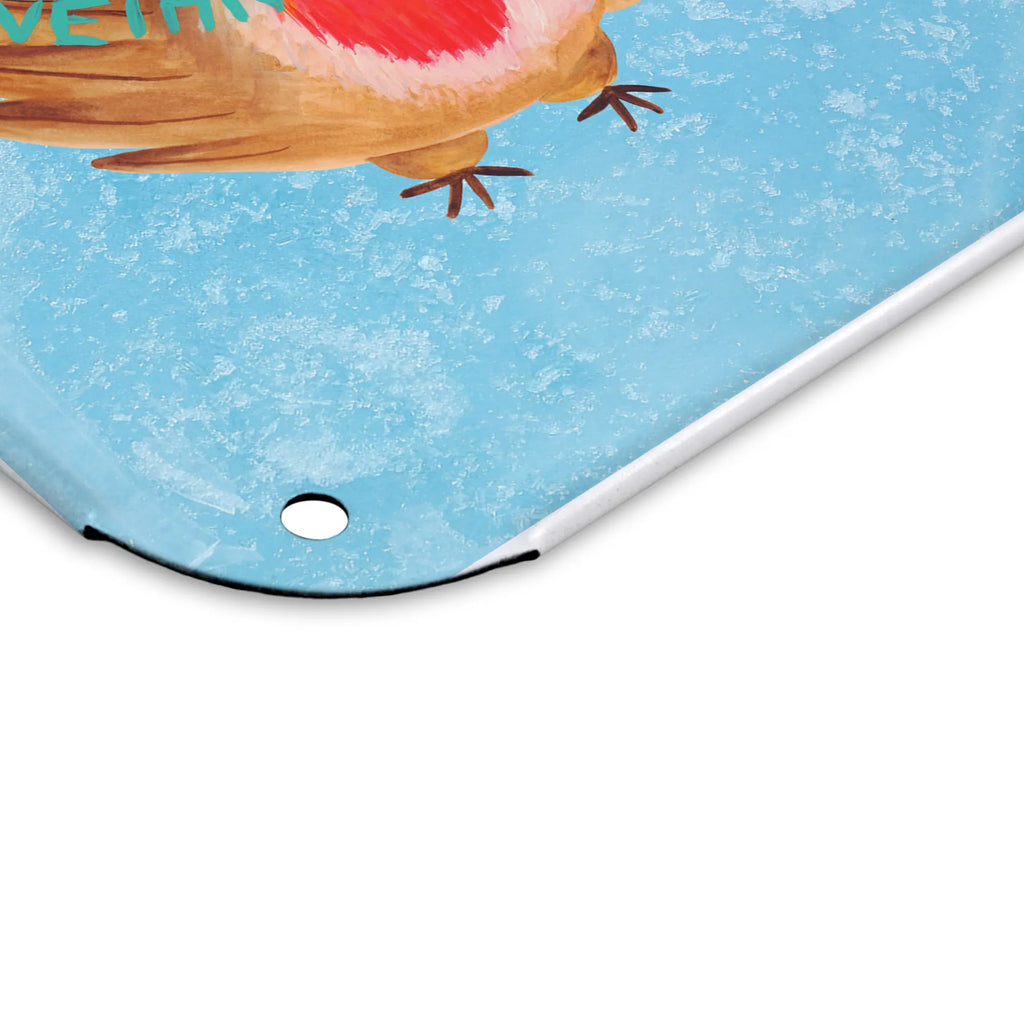 Spersonalizowany metalowy szyld ze zdjęciem rudzik Boże Narodzenie Zima, Boże Narodzenie, dekoracje świąteczne, Mikołaj, Adwent, Wigilia, zimowy motyw