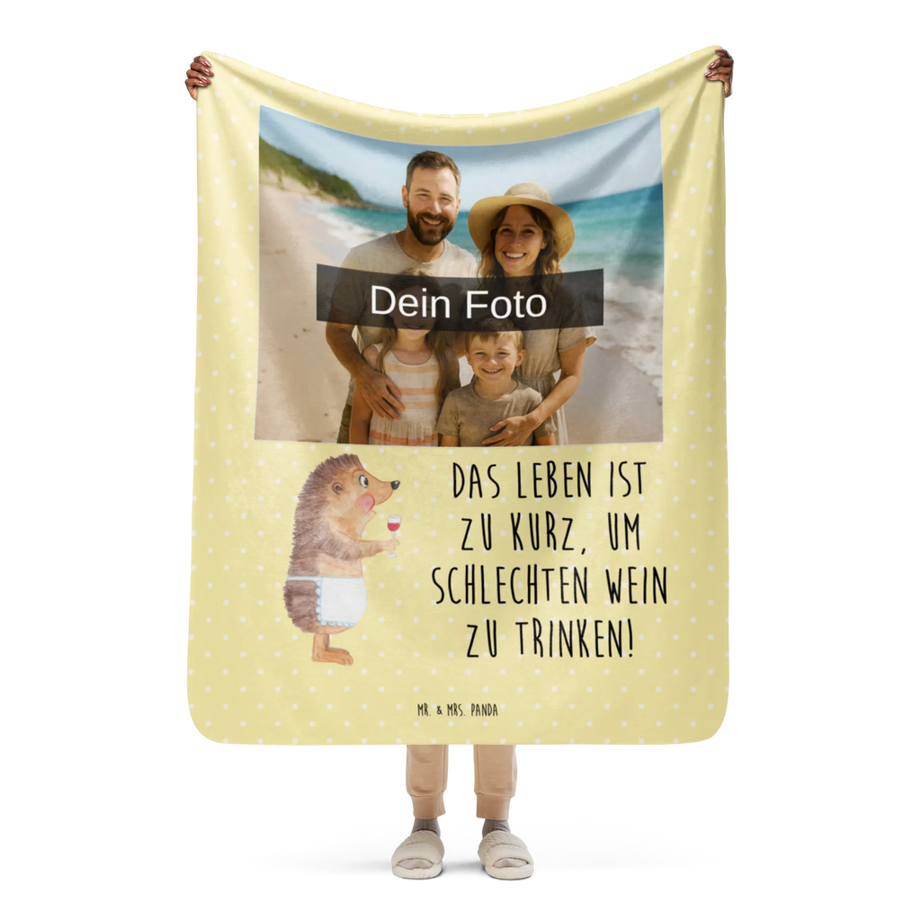 Sherpa Photo Cuddle Blanket Hedgehog wine small animals, cute, funny, cute animal motives, hand drawn, small world, funny sayings, good mood, happy, gifts, gift ideas, special gifts, animal lover, card, white wine, wine decoration, hedgehog, gift wine drinker, gift wine lover, drinking wine, wine saying, wine glass, red wine