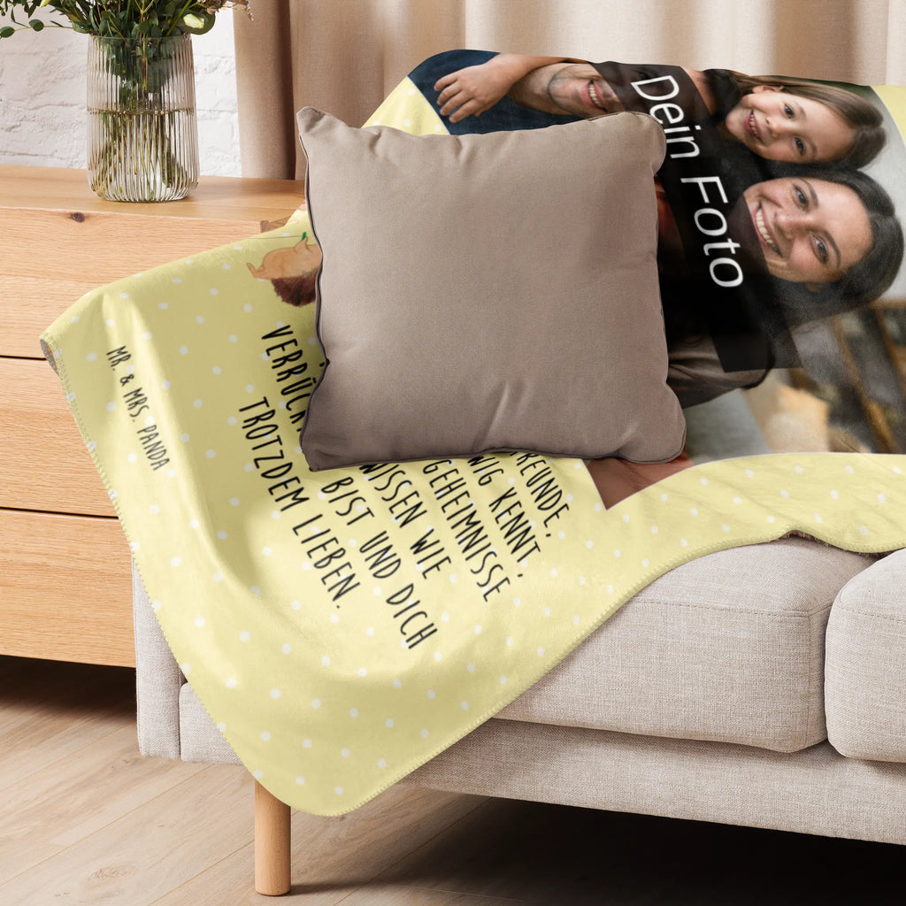 Sherpa Photo Cuddle Blanket Hedgehog skipping small animals, cute, funny, cute animal motives, hand drawn, small world, funny sayings, good mood, happy, gifts, gift ideas, special gifts, animal lover, card, children, rope skipping, mouse, kindergarten, hedgehog