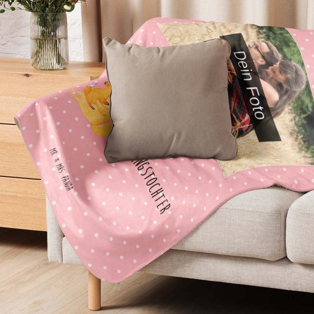 Sherpa Photo Cuddle Blanket Fox mummy Foto Kuscheldecke, Familie, Vatertag, Muttertag, Bruder, Schwester, Mama, Papa, Oma, Opa, Beste Tochter, Lieblingstochter, Mutter, Geschenk, Tochter