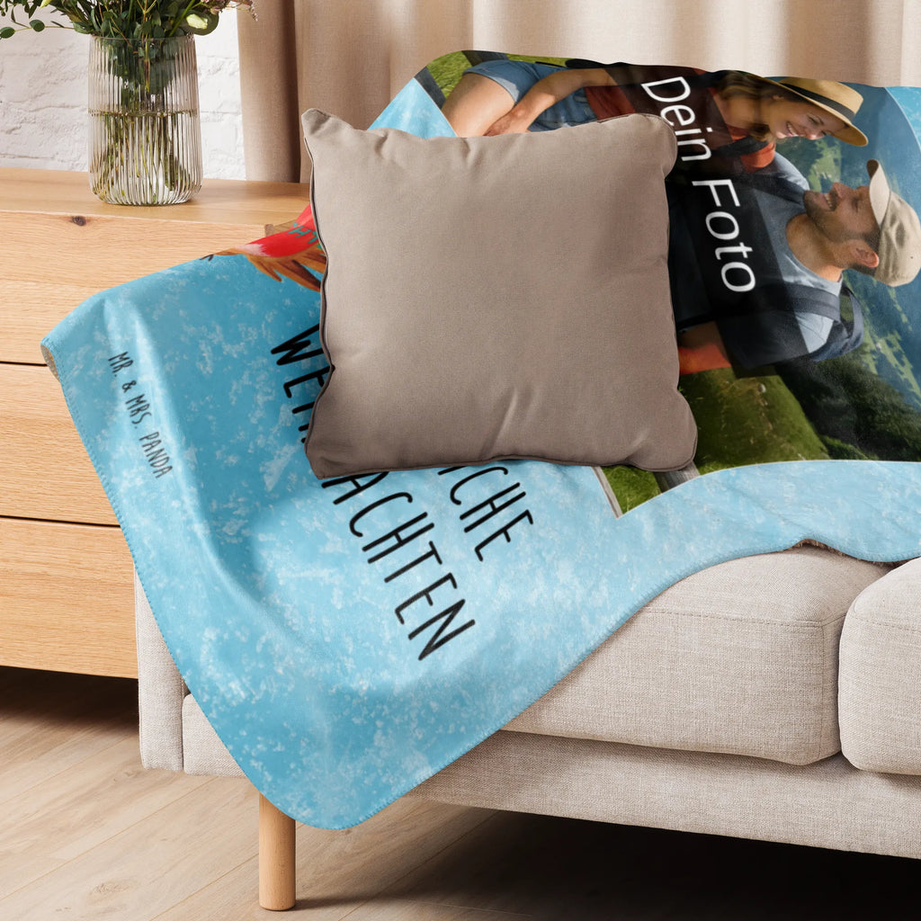 Sherpa Photo Cuddle Blanket robin Christmas Foto Kuscheldecke, Winter, Weihnachten, Weihnachtsdeko, Nikolaus, Advent, Heiligabend, Wintermotiv, xmas, Frohe Weihnachten, Weihnachtsgruß, Weihnachtsmotiv, Vogel