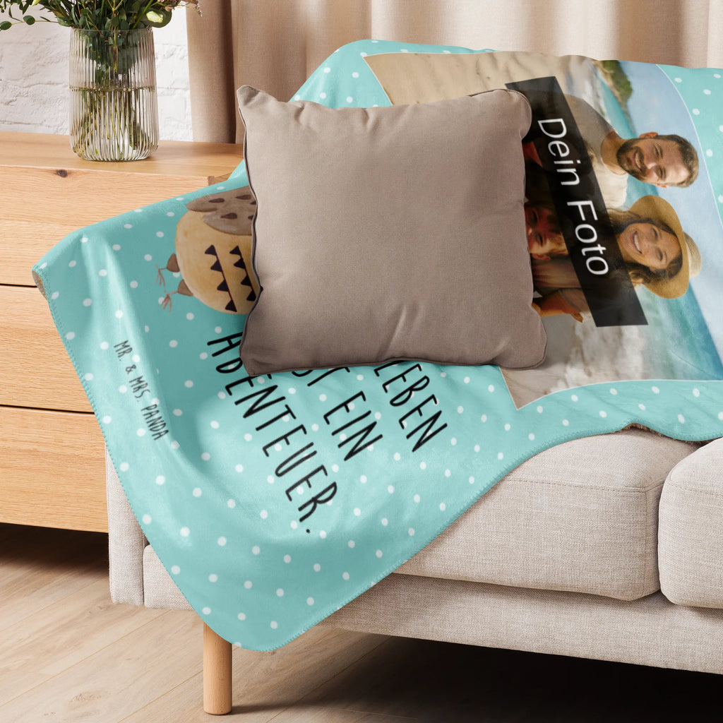 Sherpa Foto Kuscheldecke Eule Federschmuck Foto Kuscheldecke, Eule, Owl, Eule Deko, Das Leben ist ein Abenteuer, Federschmuck, Dekoration, Reisespruch