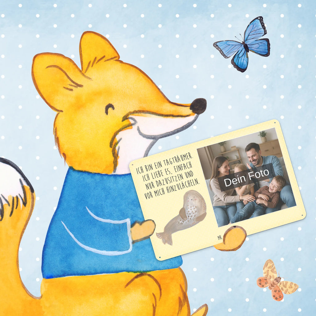 Personalized Photo Metal Sign seal Laugh small animals, cute, funny, cute animal motives, hand drawn, small world, funny sayings, good mood, happy, gifts, gift ideas, special gifts, animal lover, card, Beach, Baltic Sea, Sea animal, Seal, Seals, North Sea