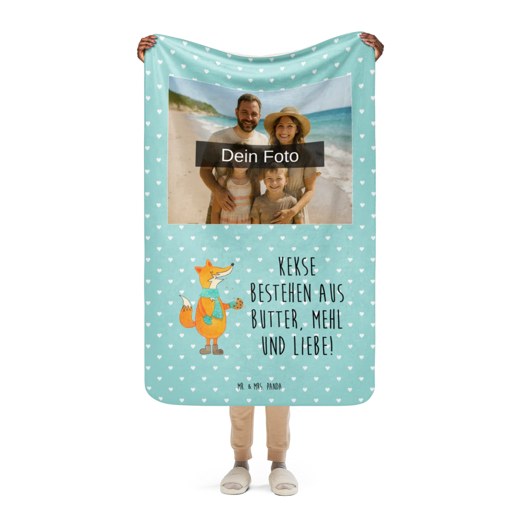 Sherpa Foto Kuscheldecke Fuchs Keks Foto Kuscheldecke, Fuchs, Küche Deko, Plätzchen, Liebe, Füchse, Winter, Weihnachtszeit, Backen Spruch, Kekse